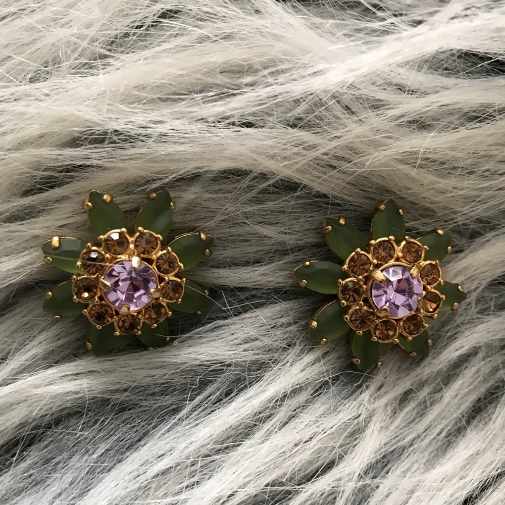 J. Crew floral statement earring
